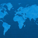 World Map Free Stock Photo Blue World Map With Binary Code 9516