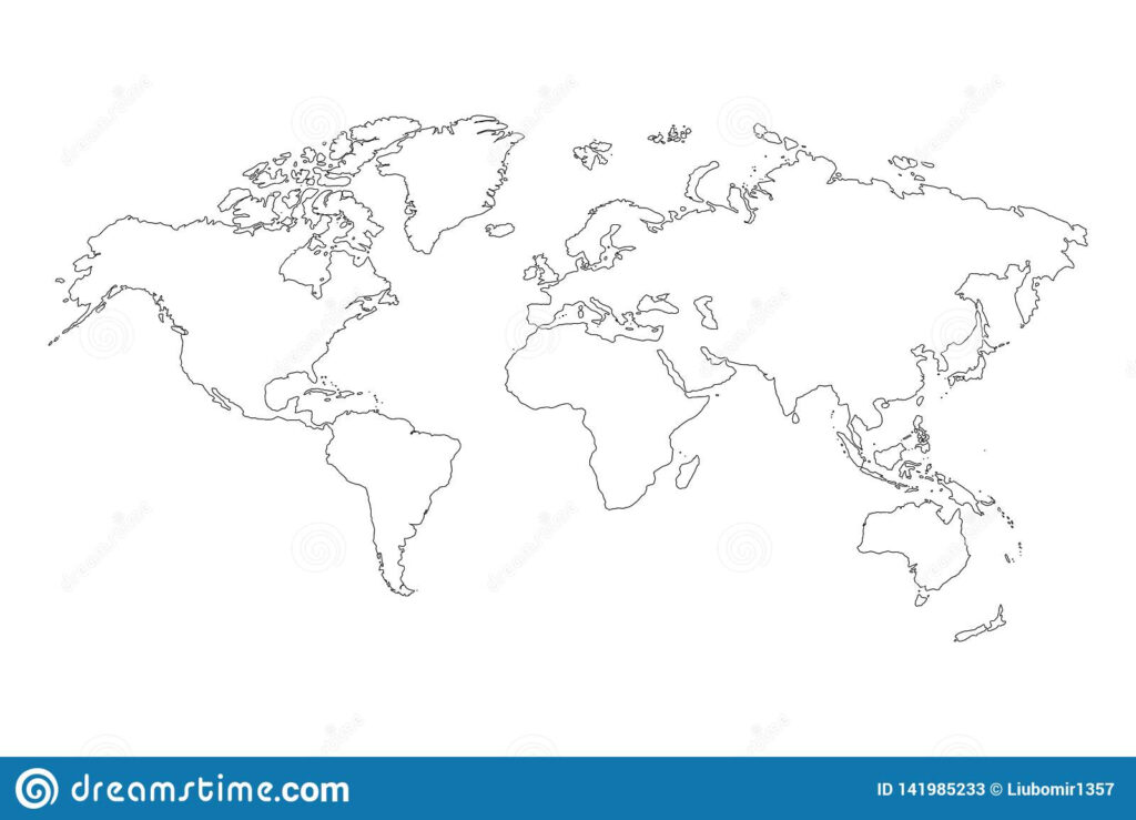 World Map Outline Cartoon Vector CartoonDealer 92953165