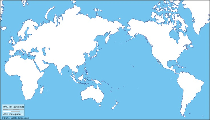 World Pacific Ocean Centered Free Map Free Blank Map Free Outline 