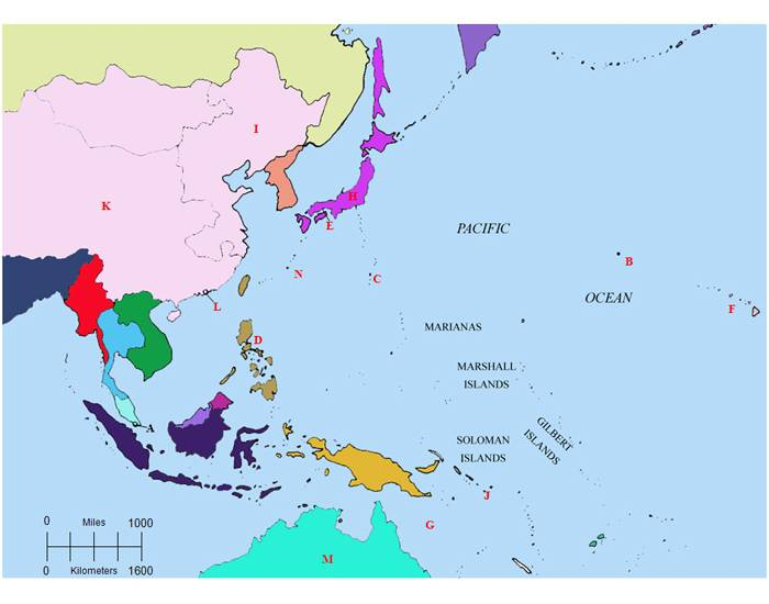 WWII Pacific Map Quiz