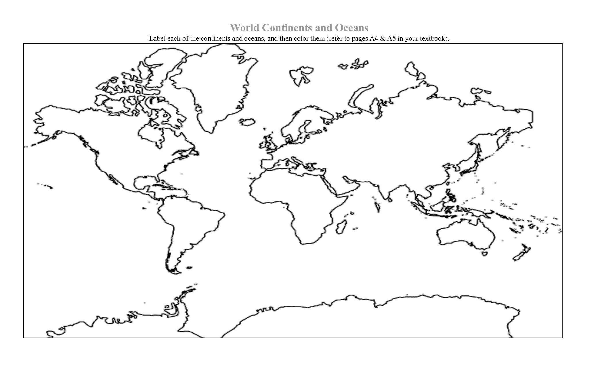 38 Free Printable Blank Continent Maps KittyBabyLove