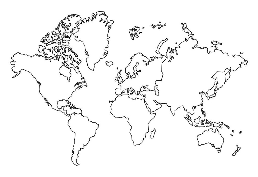 5 Best Continents And Oceans Map Printable Printablee