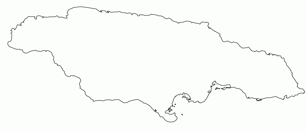 A Blank Map Of Jamaica Aka An Outline Map Of Jamaica