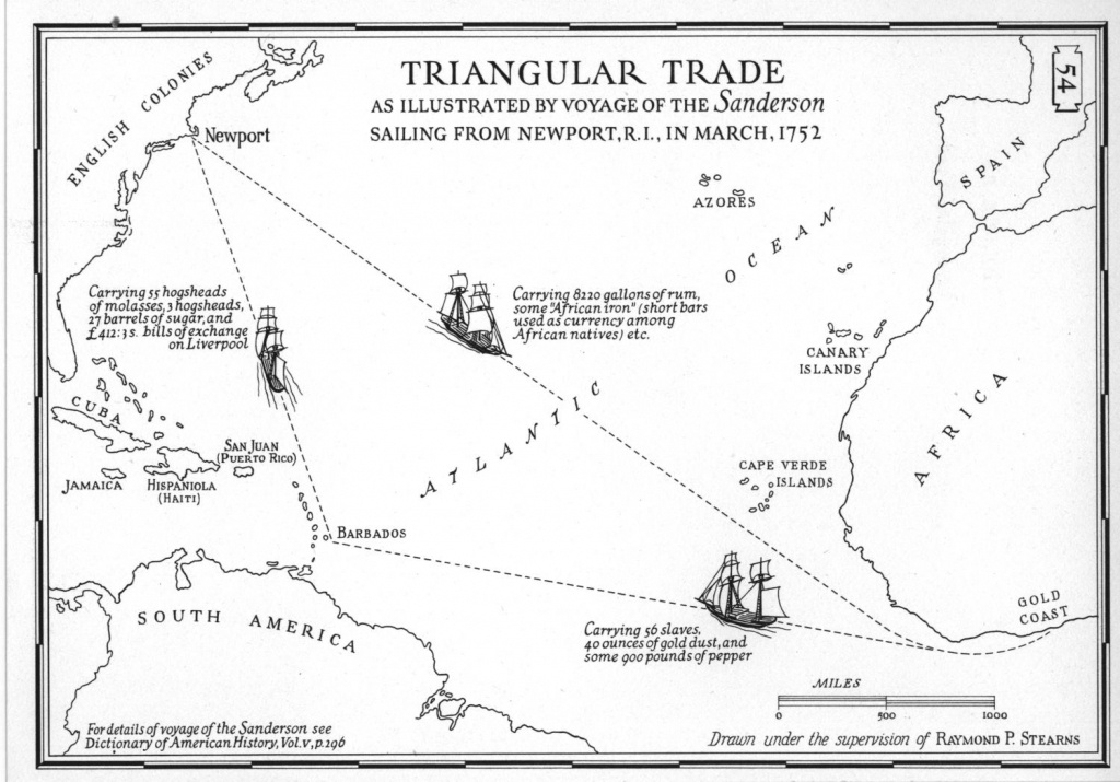 An Overview Of The Trans Atlantic Slave Trade Triangular Trade Map 