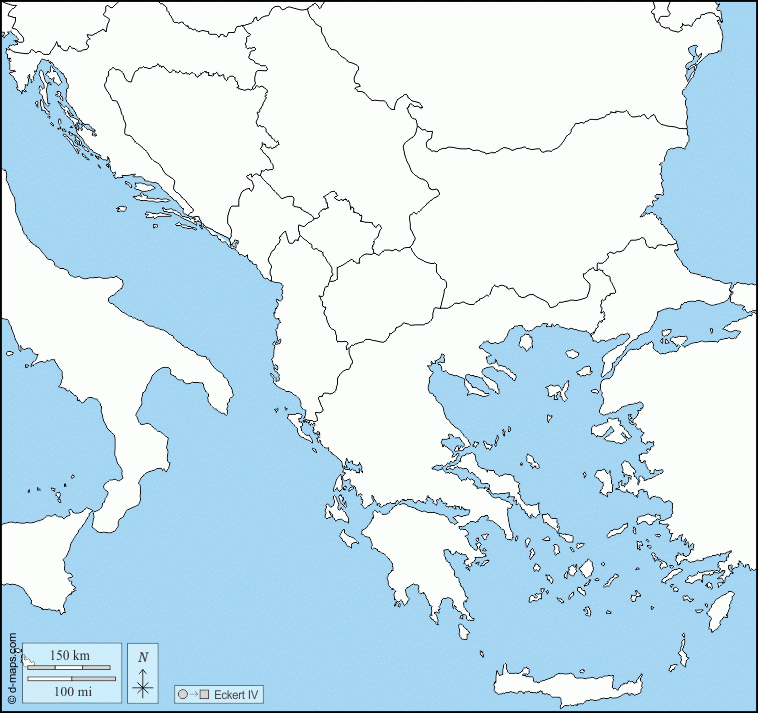 Balkans Free Map Free Blank Map Free Outline Map Free Base Map States