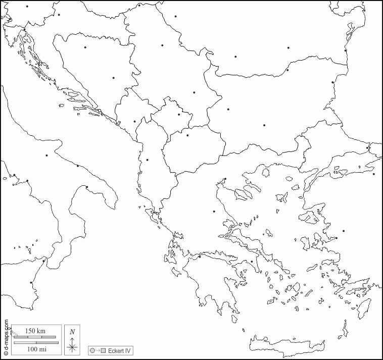 Balkans Free Map Free Blank Map Free Outline Map Free Base Map 