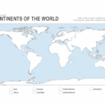 Big Coloring Page Of The Continents Printable Blank World Outline