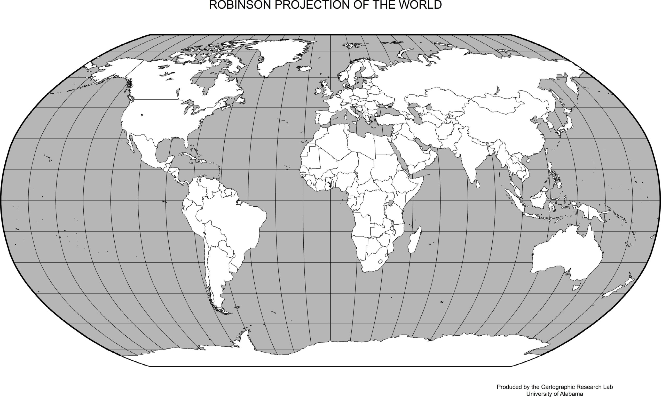 Black And White World Map Latitude Longitude Blank World Map World Scaled 