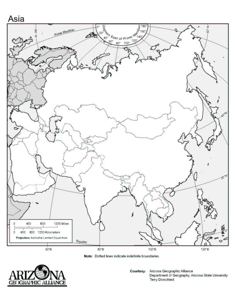 Blank Asia Map Quiz Asia Maps Map Pictures