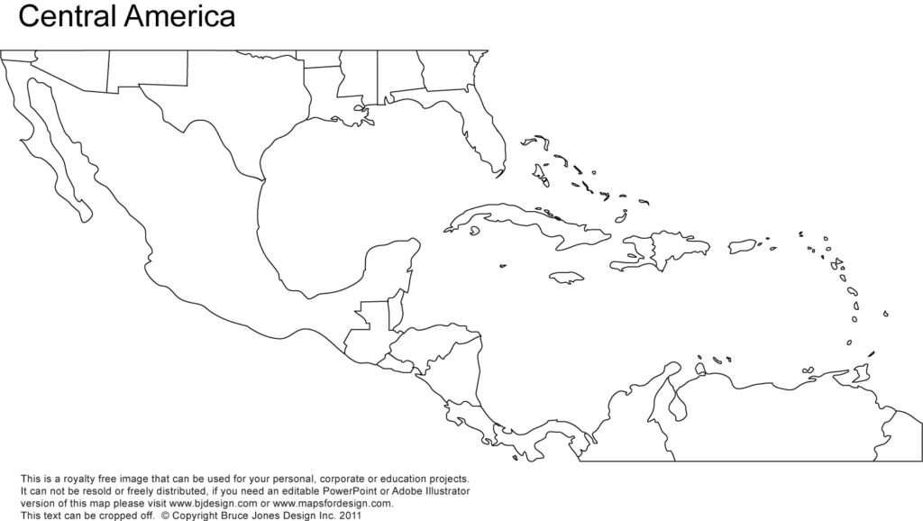 Blank Central America Map Worksheet