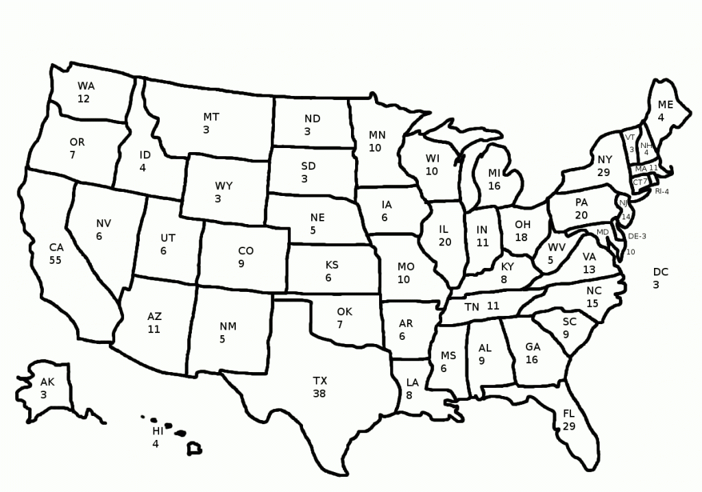 Blank Electoral College Map 2016 Printable Printable Maps