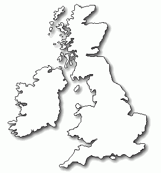 Blank Map British Isles