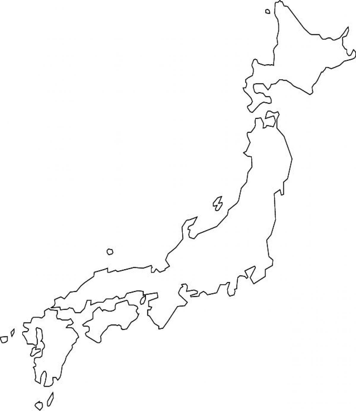 Blank Map Japan Outline Map Of Japan Japanese Prefectures Blank