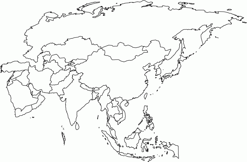 Blank Map Of Asia Free Printable Maps