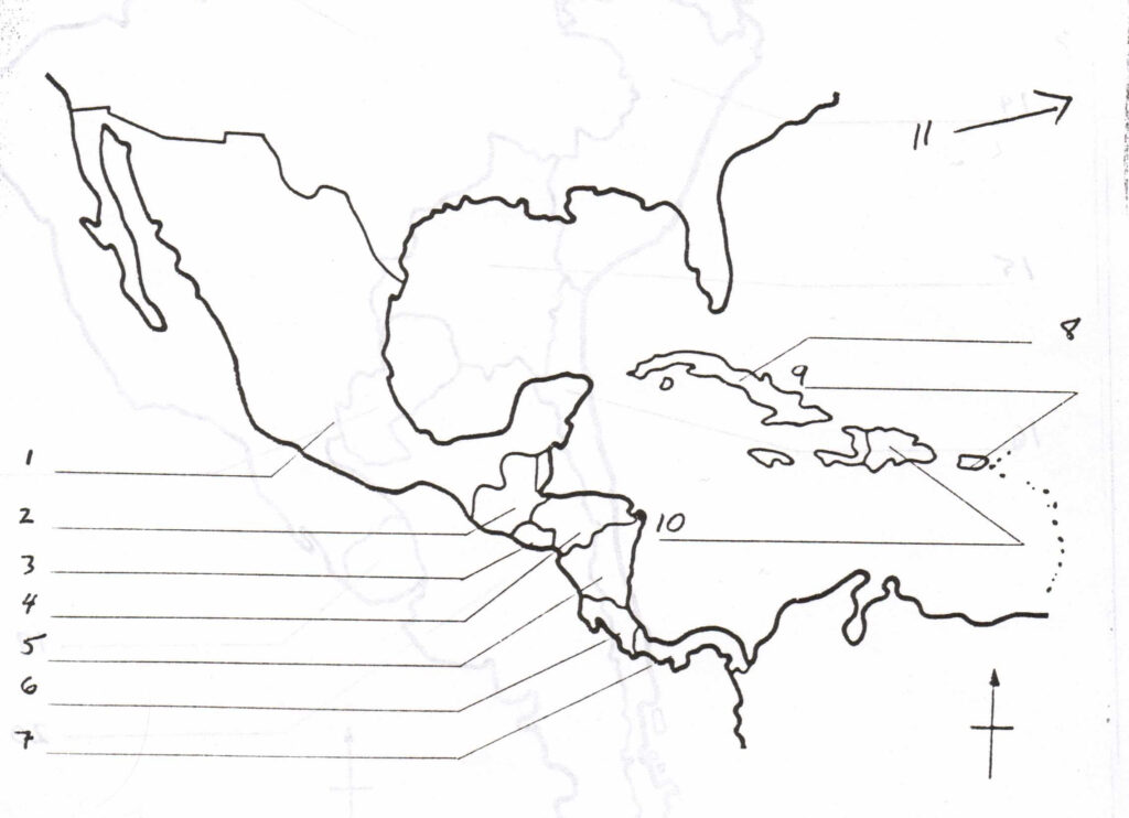 Blank Map Of Central America And Caribbean Islands With Images 