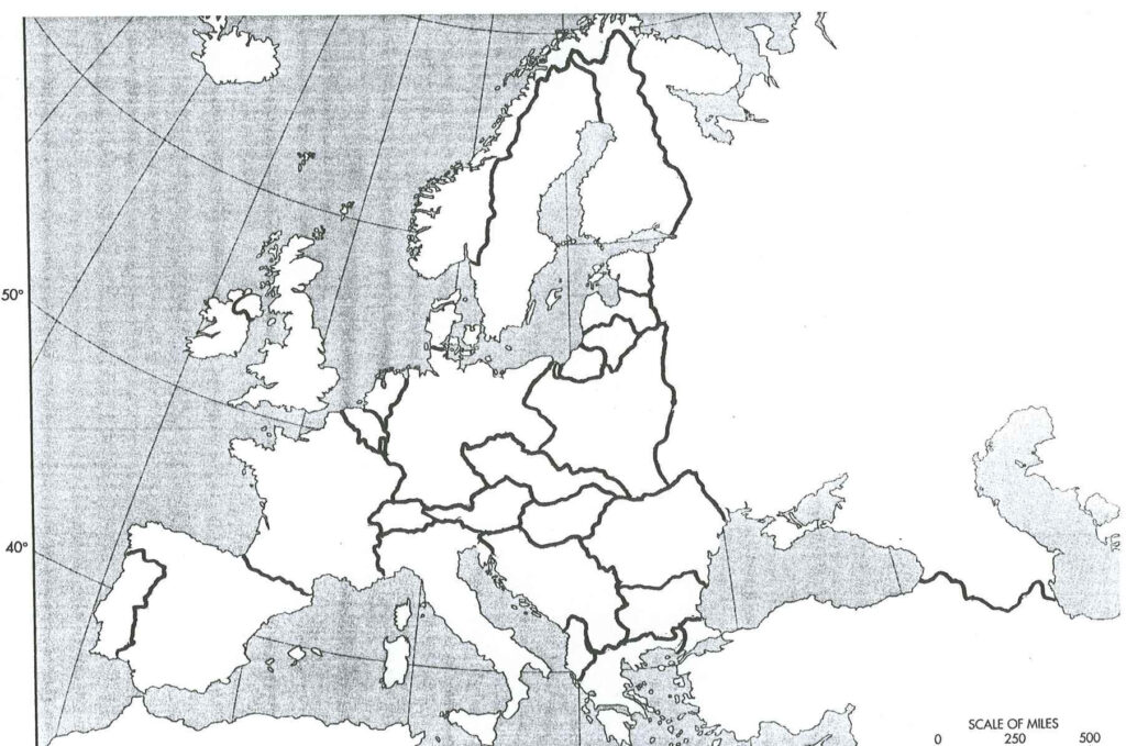 Blank Map Of Europe After World War II Here Are The Topic 2 