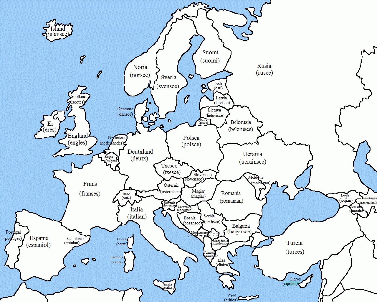 Blank Map Of Europe With Countries Outlined 2024 - US Map Printable Blank