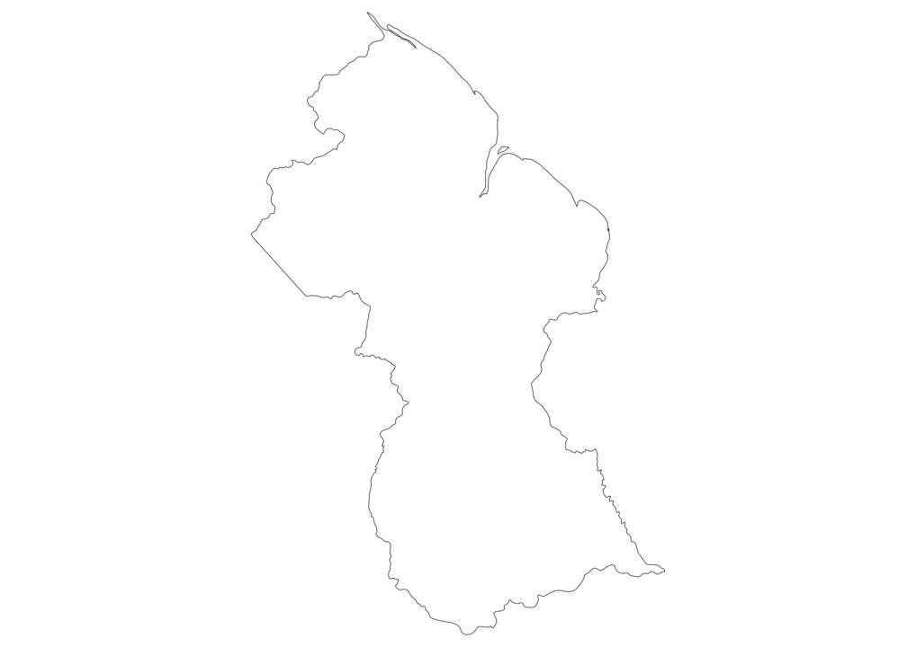 Blank Map Of Guyana Guyana Outline Map