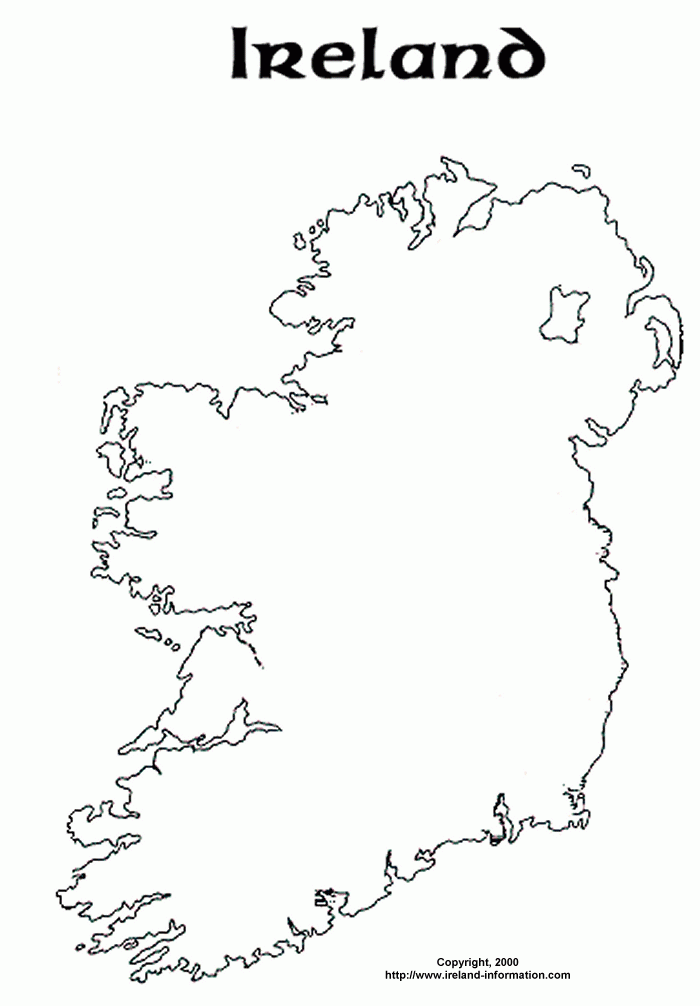 Blank Map Of Ireland Coloring Page Sketch Coloring Page Coloring Home