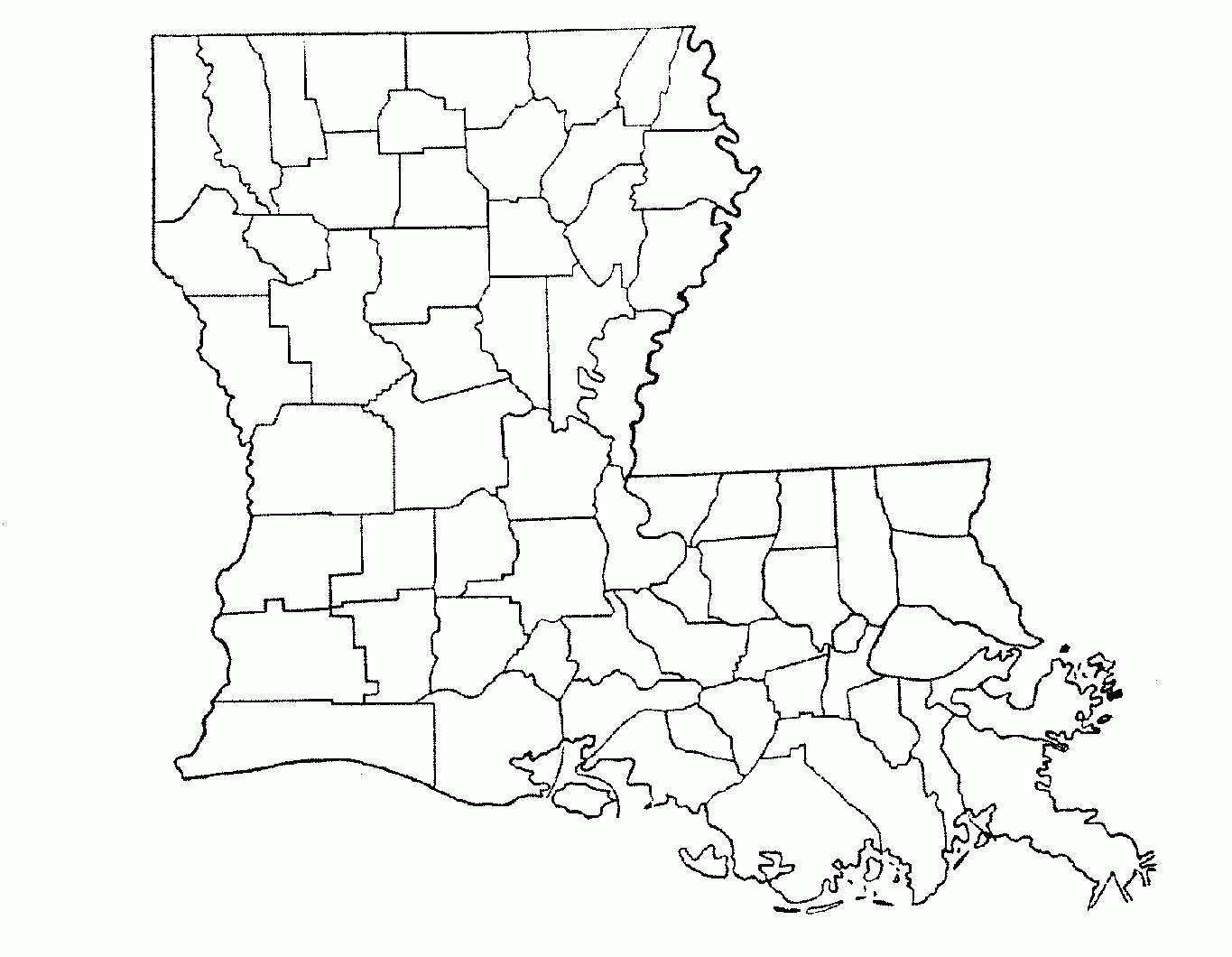 Blank Outline Map Of Louisiana Parishes Interactivew 2022 US Map