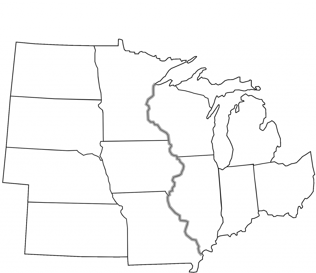 Blank Map Of Midwest States Printable Map