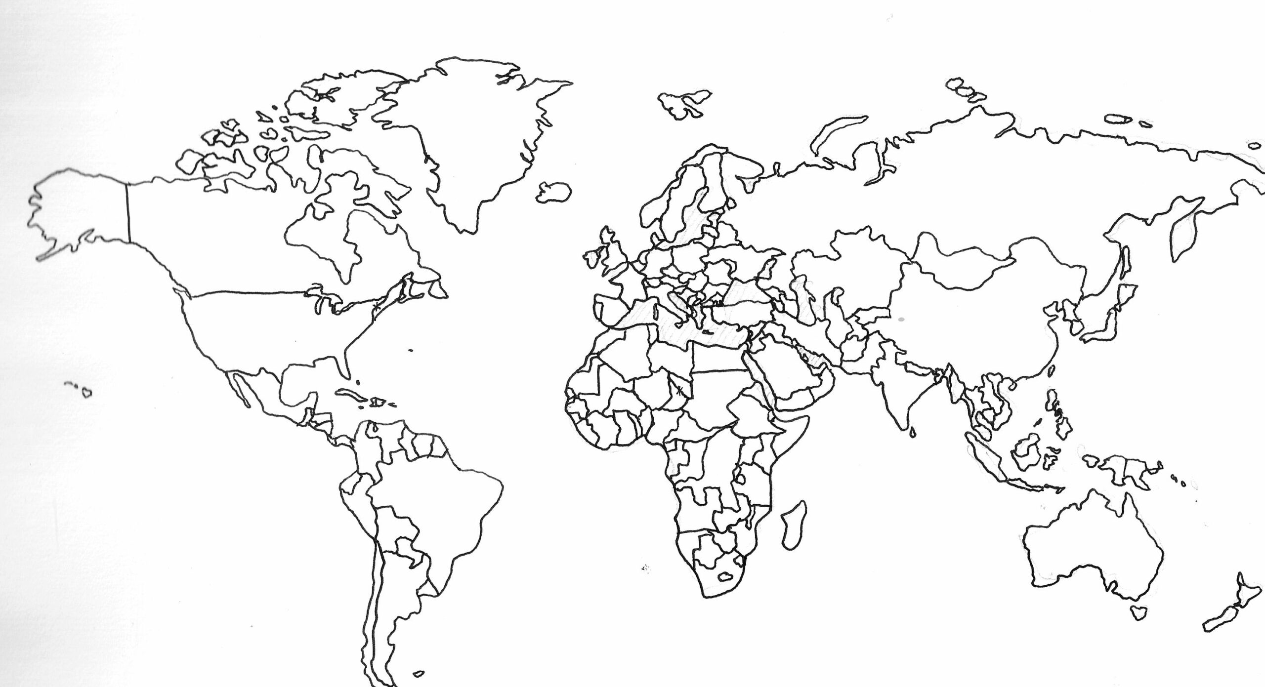 Blank Map Of The World With Countries And Capitals Google Search