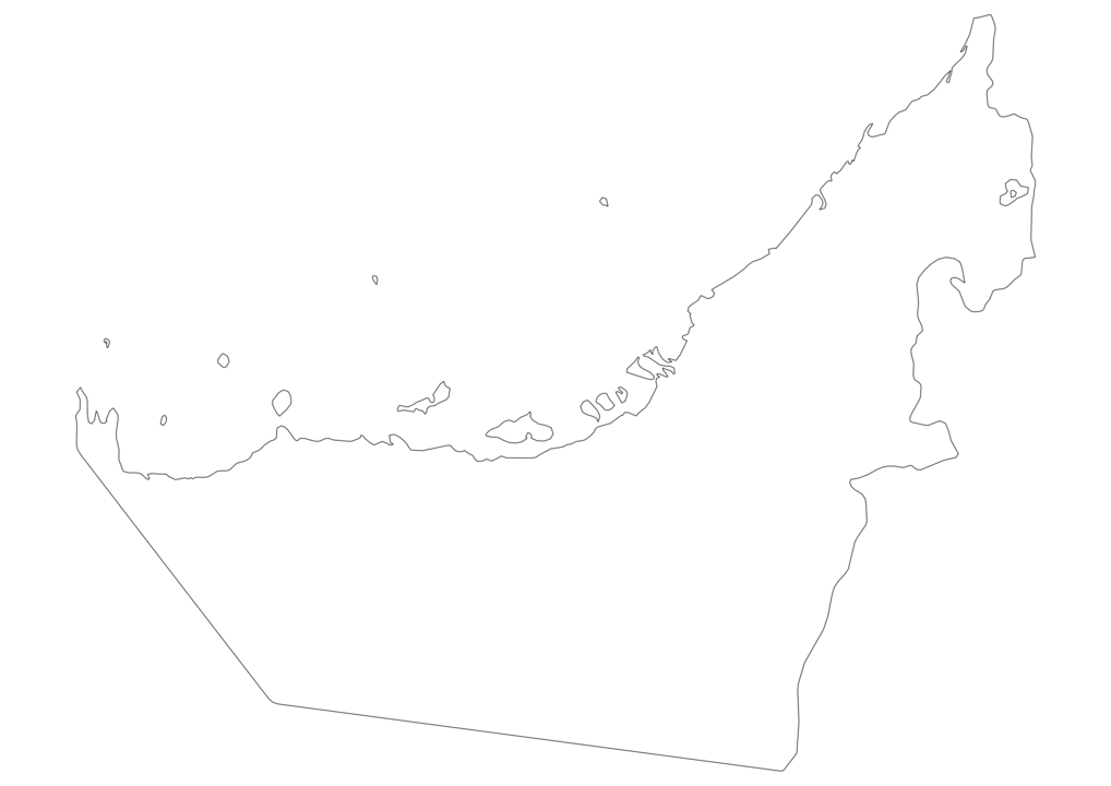 Blank Map Of United Arab Emirates United Arab Emirates Outline Map