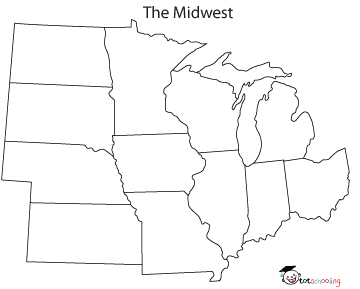 Blank Outline Map Of Midwest States 2022 US Map Printable Blank   Blank Map Of United States Midwest Region 1 