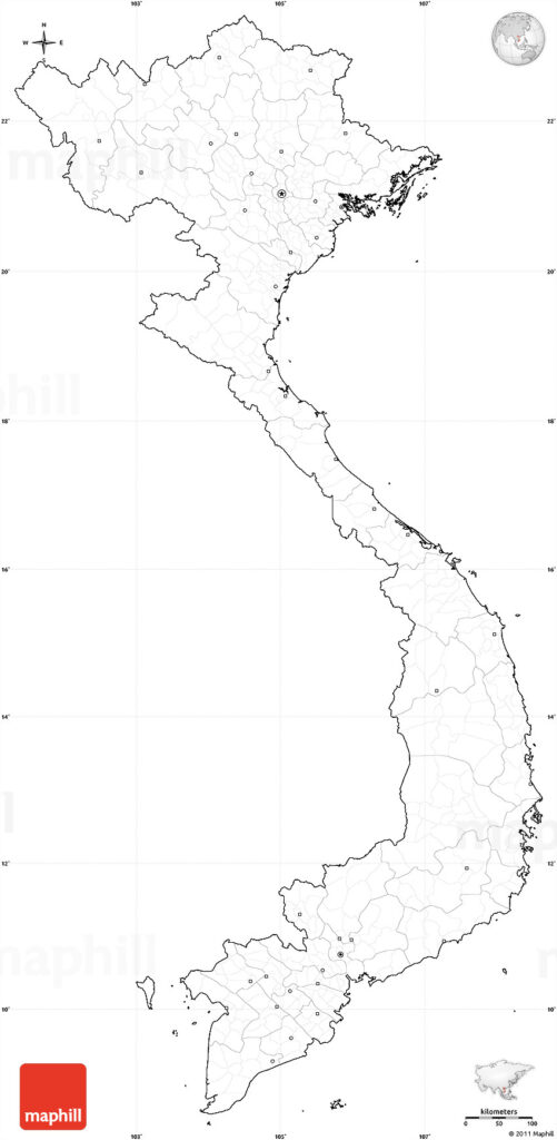 Blank Map Of Vietnam