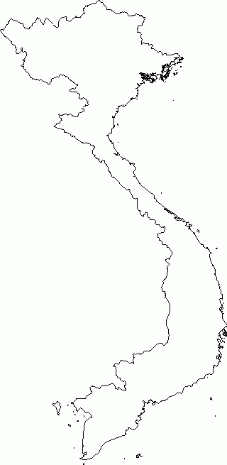 Blank Outline Map Of Vietnam