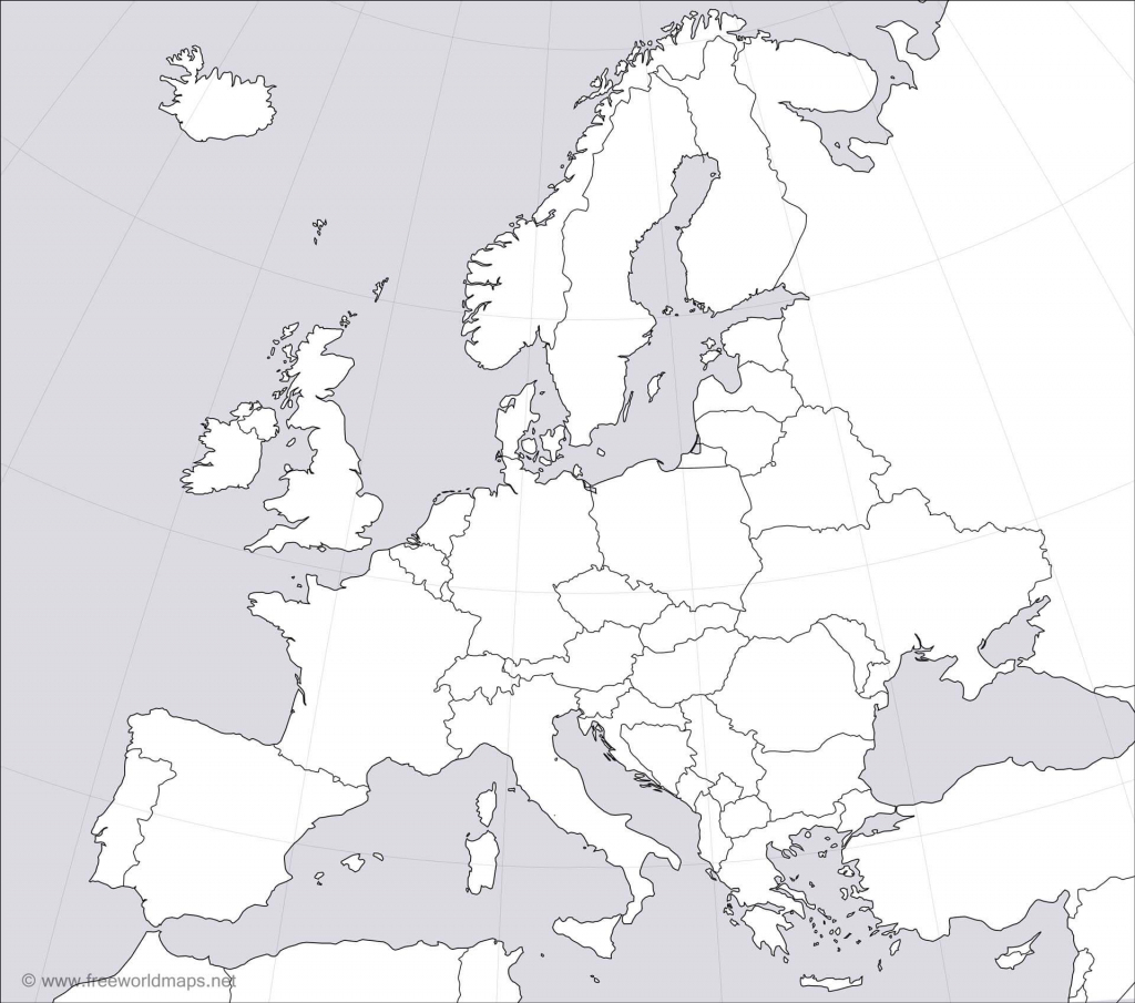 Blank Outline Maps Of The European Continent Regarding Printable Blank 