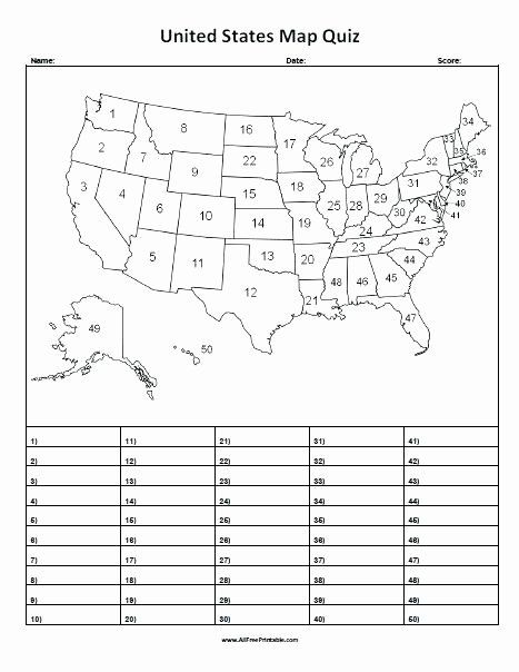 Blank Us Map Quiz Printable Free Printable United States Map