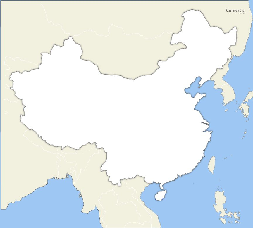 Blank Vector Map Of China Free