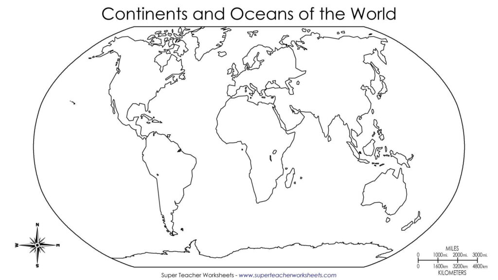 Blank World Map To Fill In Continents And Oceans Archives 7bit Co New 