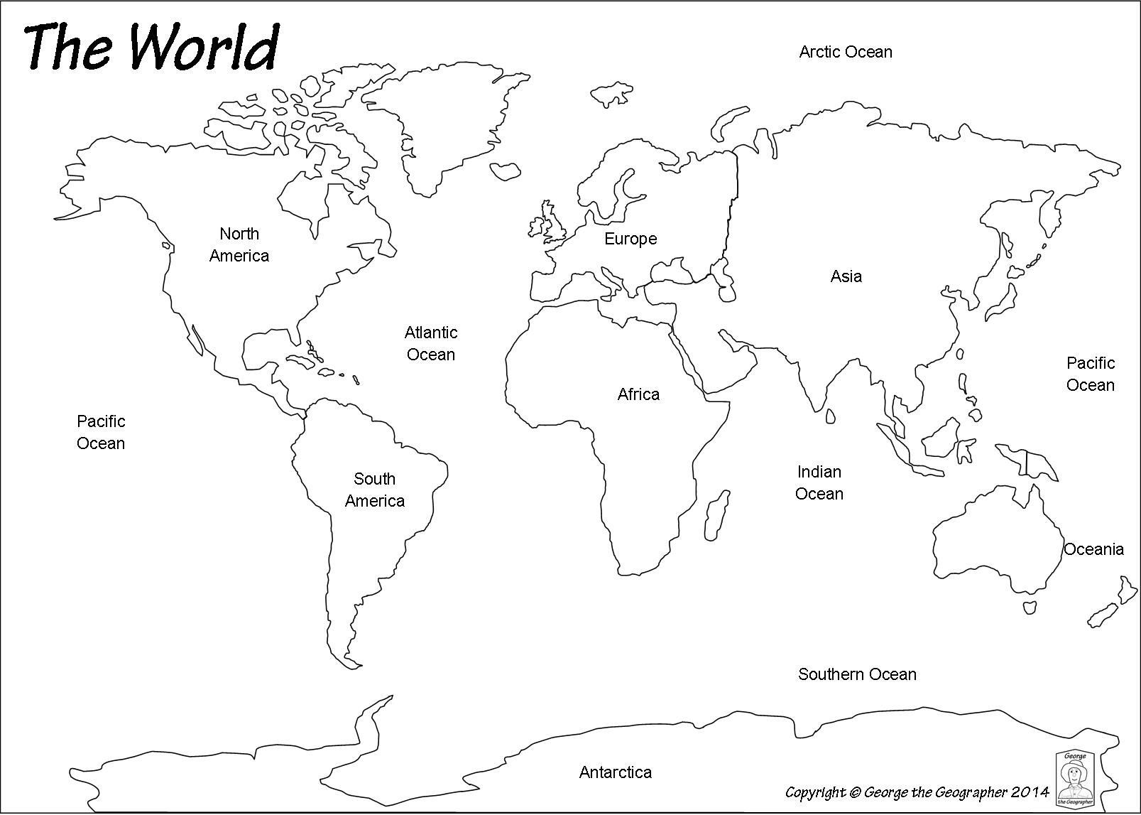 Blank World Map Worksheet Worldwide Maps Collection Free With World