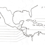 Central America Outline Map Free Printable Worksheet Us Usa Blank