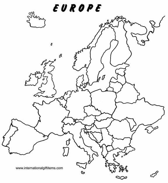 Coloring Map Of Europe For Kids Europe Map Printable European Map 