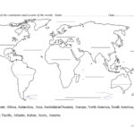 Continents And Oceans Blank Map English ESL Worksheets For Distance