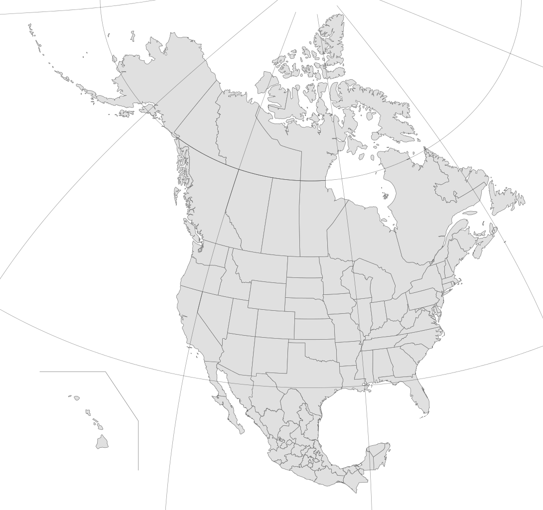 Download Blank Map Of North America Png North America Countries And 1 