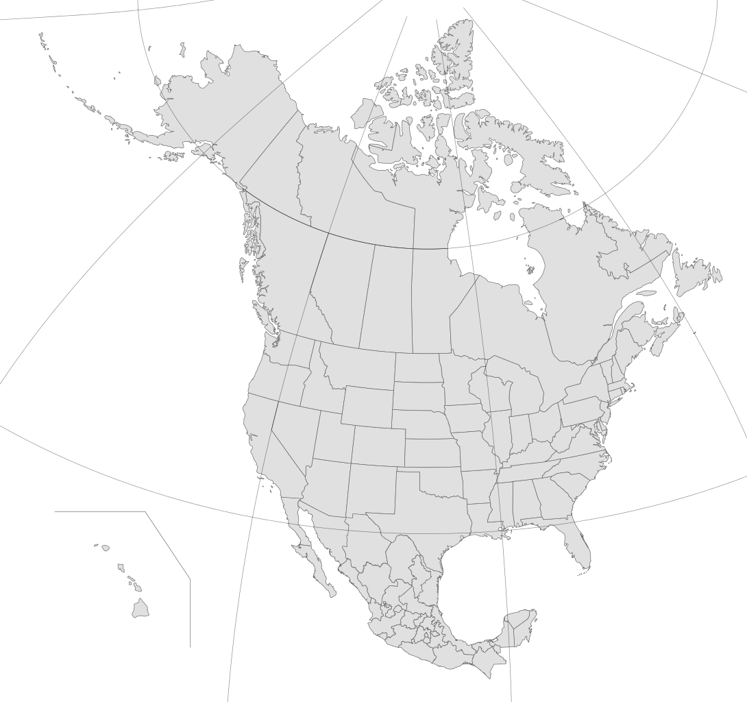 Download Blank Map Of North America Png North America Countries And