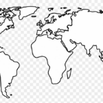 Download Outline Of The World Map White World Map Vector Png