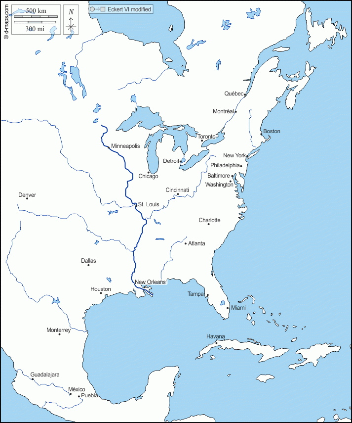 East Coast Of North America Free Map Free Blank Map Free Outline Map 