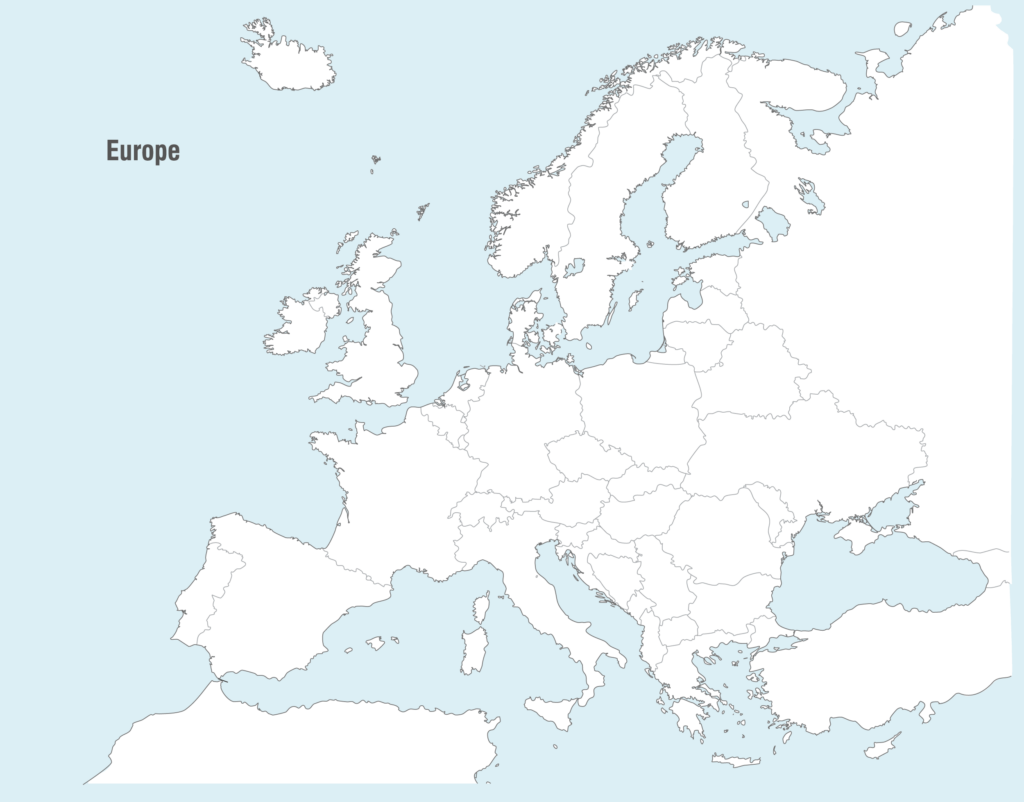 Europe Countries Map Blank Mapsof Net