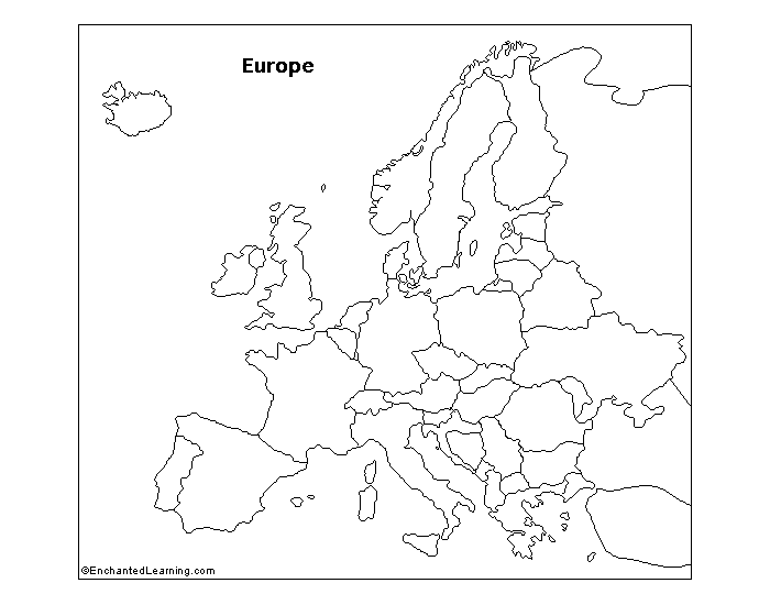 Europe Map Quiz Practice Printable