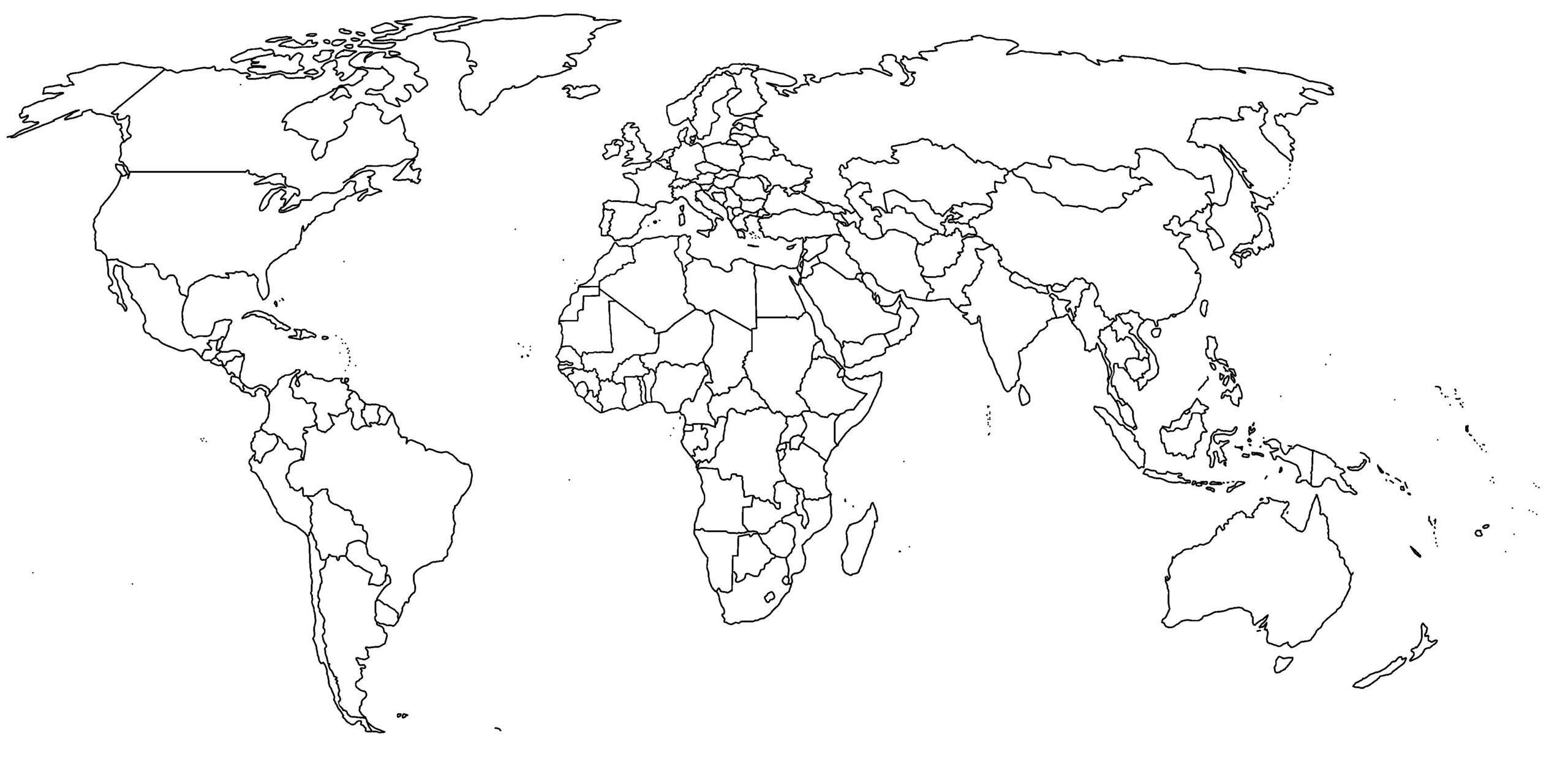 Exhaustive Printable Simple World Map Outline World Map Work Sheet