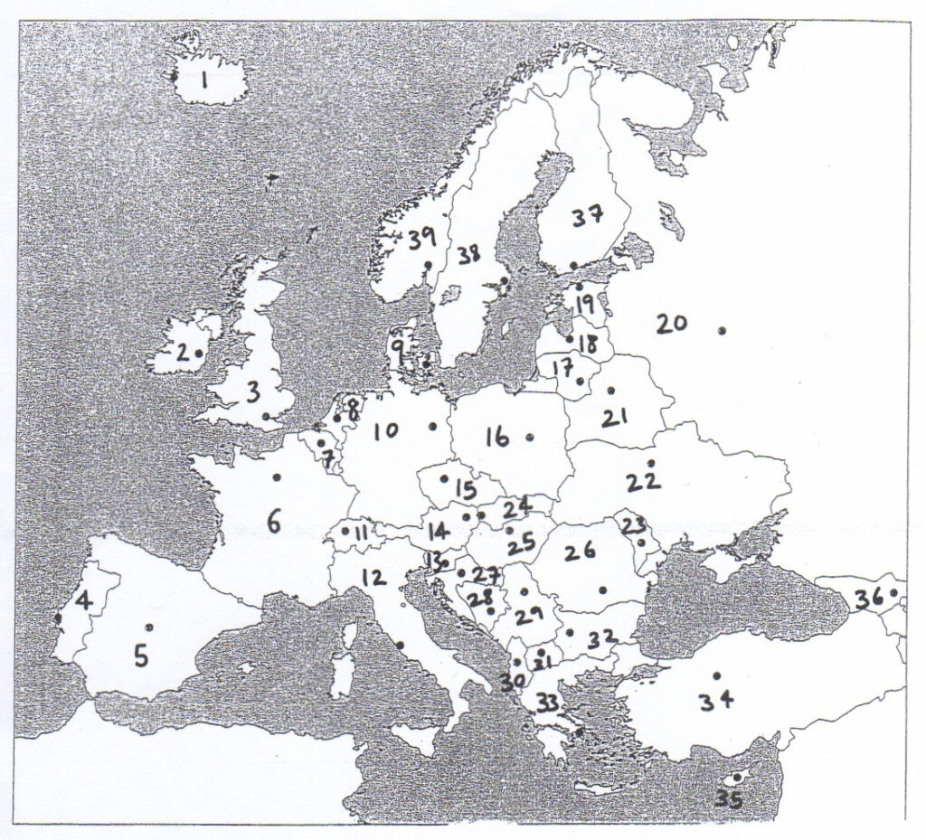 Filling In The Map Of Europe A Quiz Indefinite Adventure