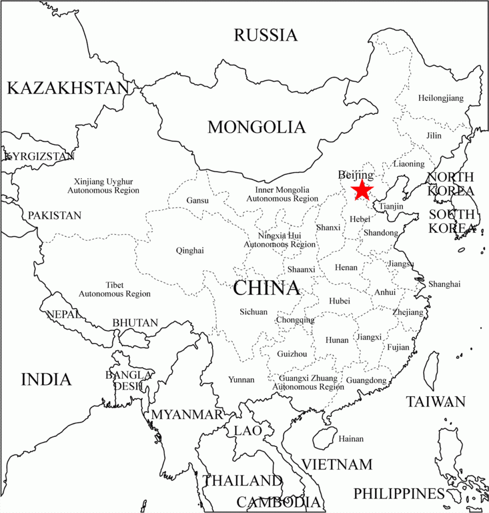 Free Coloring Maps For Kids China Provinces Map Outline China Map 