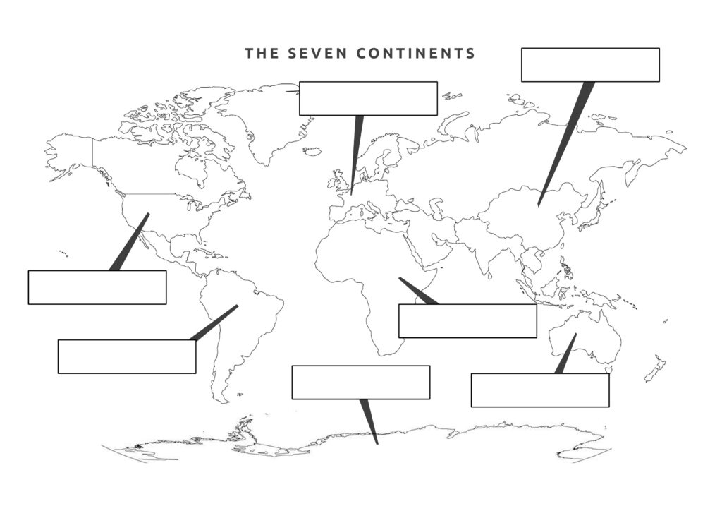 Free Printable Blank Map Of Continents And Oceans To Label