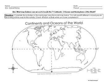 Free Printable Blank Map Of Continents And Oceans To Label