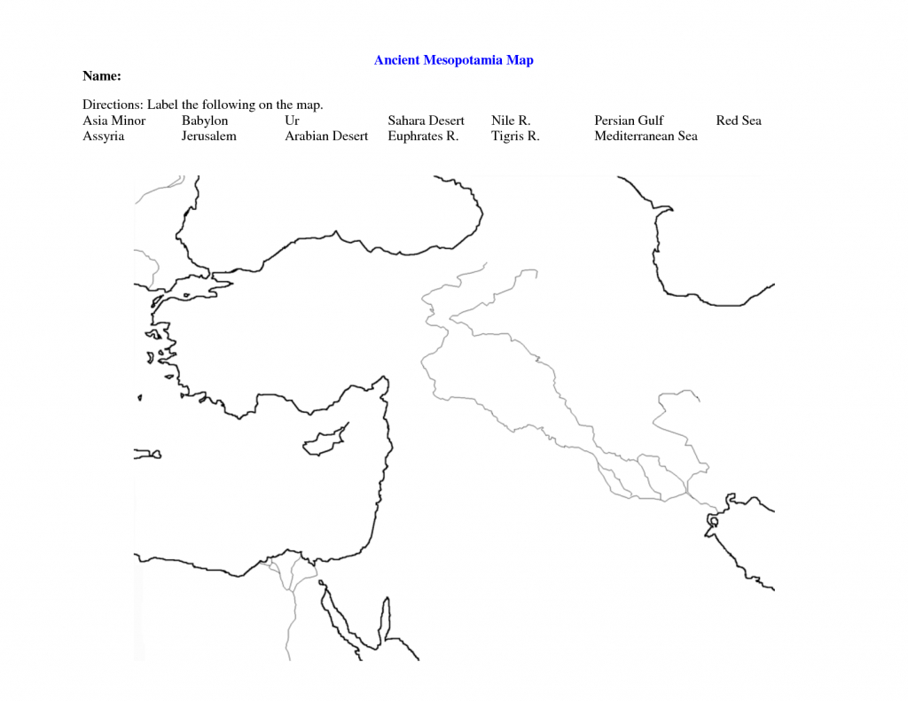 Free Printable Map Of Mesopotamia Printable Maps